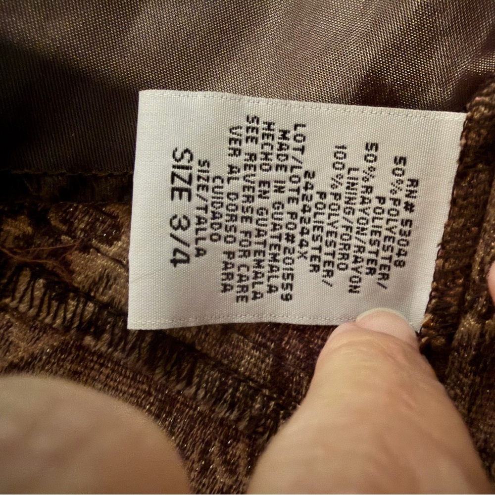 Charlotte Russe Paisley Blazer Coat - Brown and Pink - Picture 3 of 4